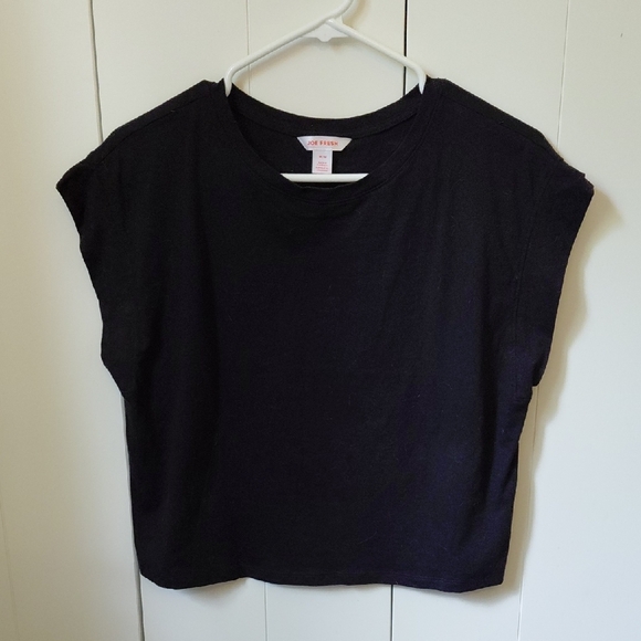 Joe Fresh Tops - Joe Fresh Black Boxy Crop T-Shirt